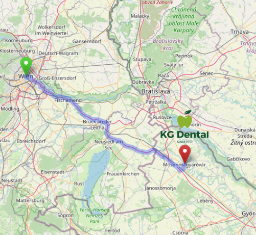 KG Dental Wien - Mosonmagyarovar Map